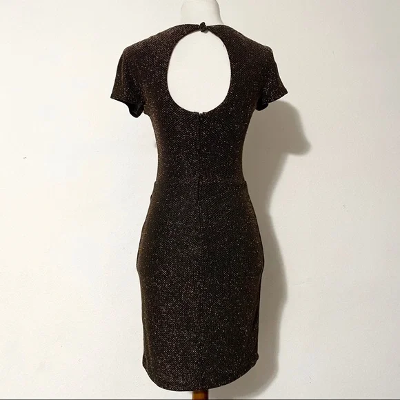 B.DARLIN Gold Glittery Dress - Picture 2 of 8